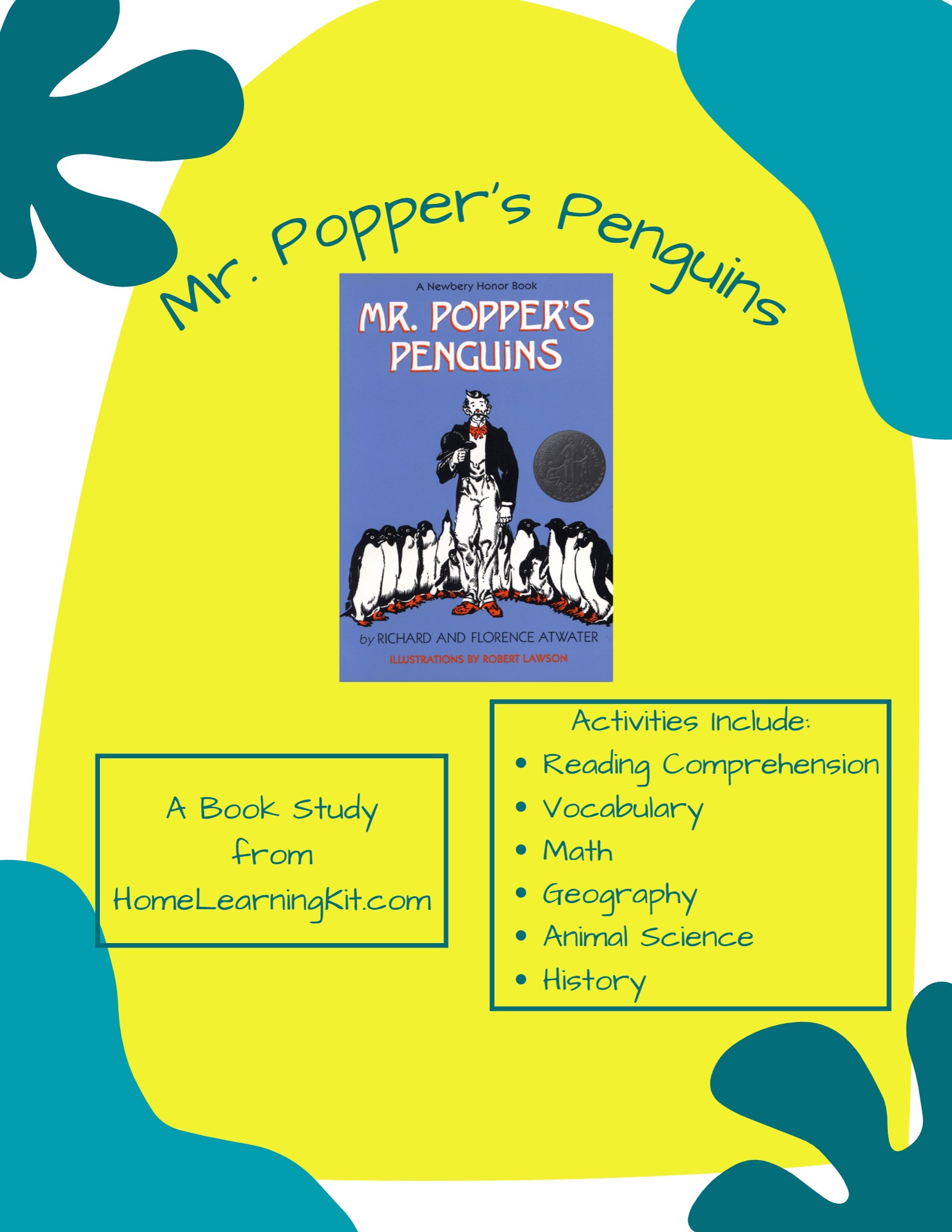 Mr. Popper's Penguins Book Study - Home Learning Kit