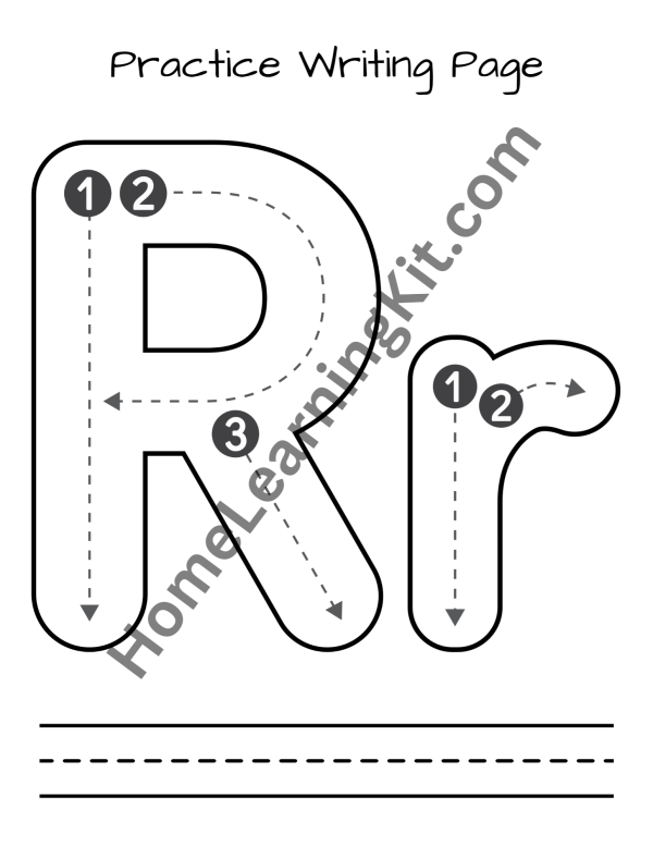 Letter of the Week R coloring page